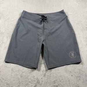 Manaola Board Shorts Men 30 Gray Performance Stretch Swim Trunks Surf Summer